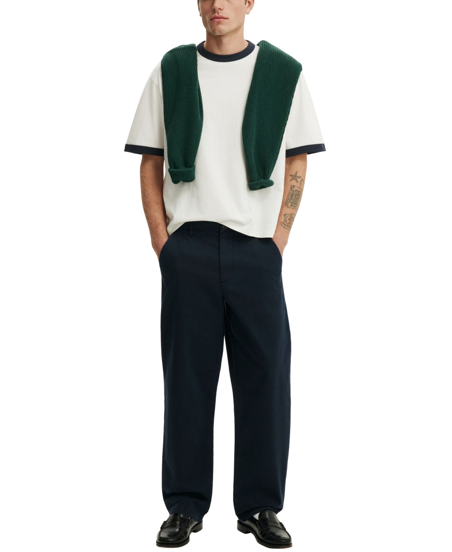 Men's Baggy Stretch Chino Pants