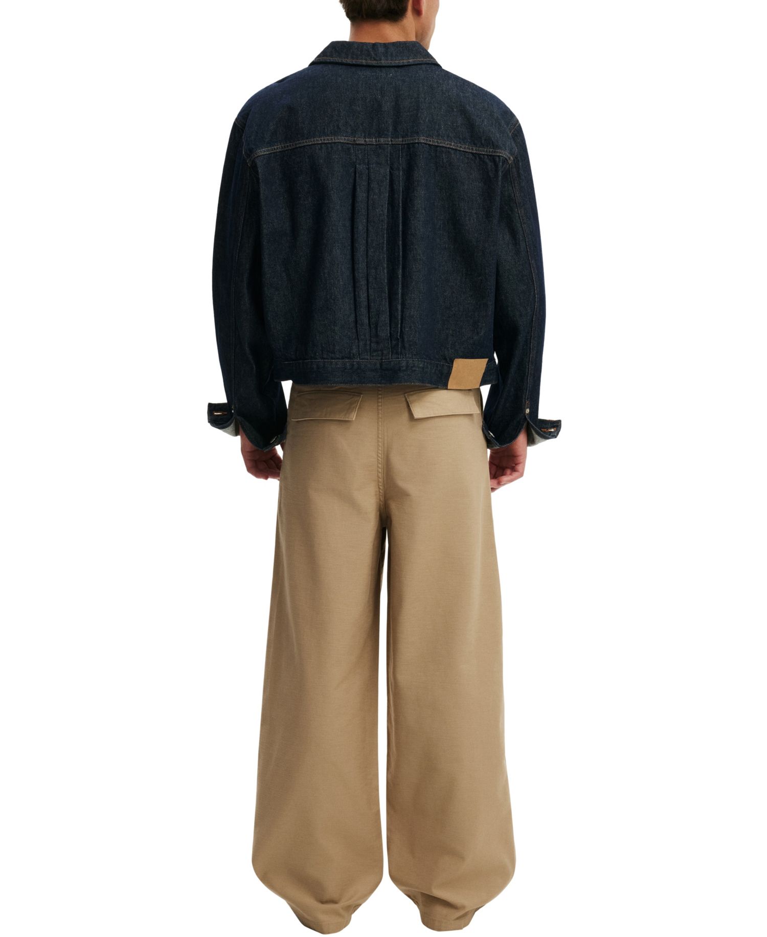 Men's Super Baggy Utility Wide-Leg Elastic-Waist Casual Pants