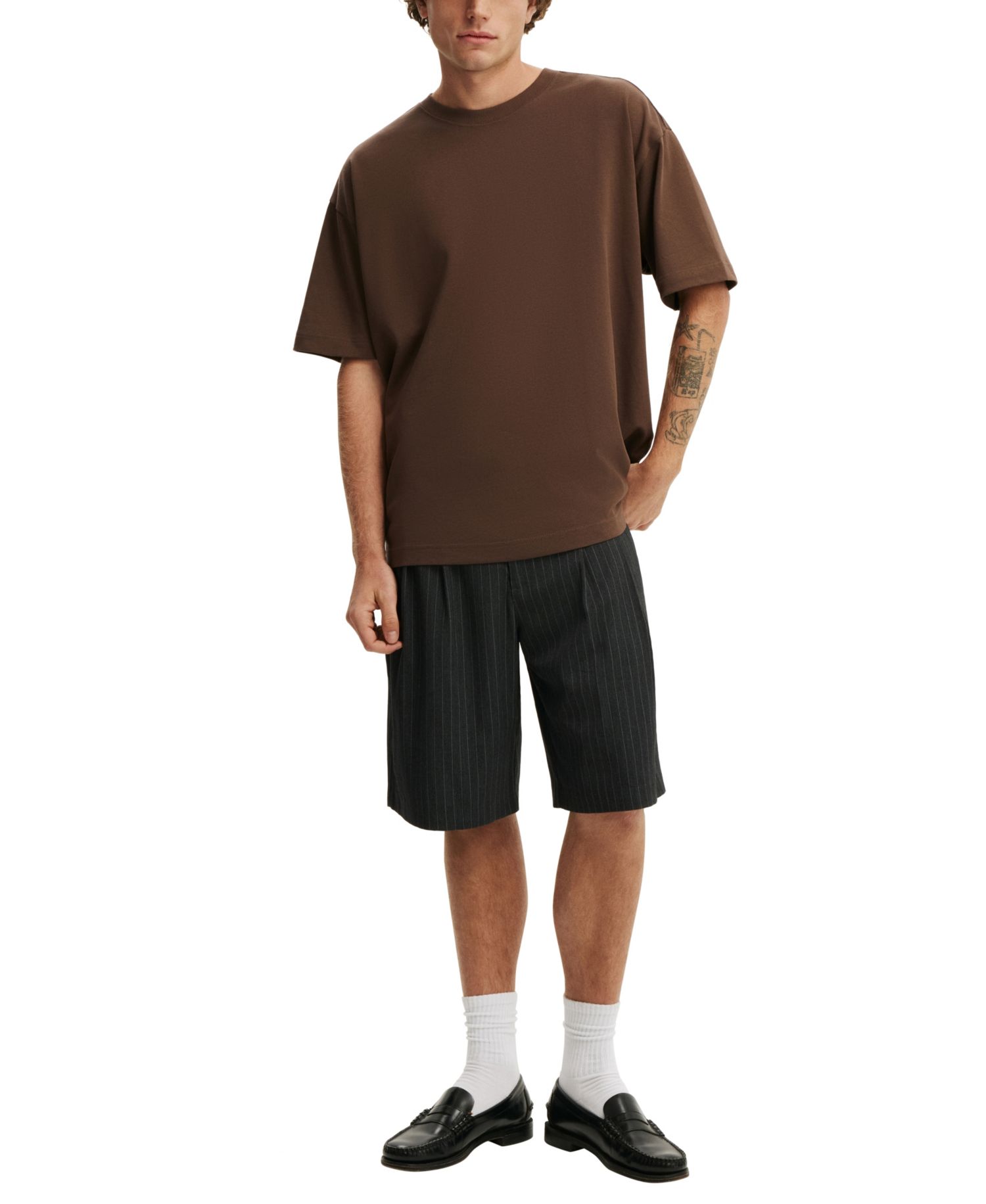 Men's Box Fit Crewneck Heavyweight-Cotton T-Shirt