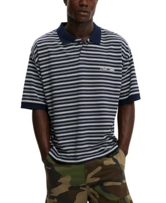 Men's Box Fit Regular-Fit Striped Polo Shirt
