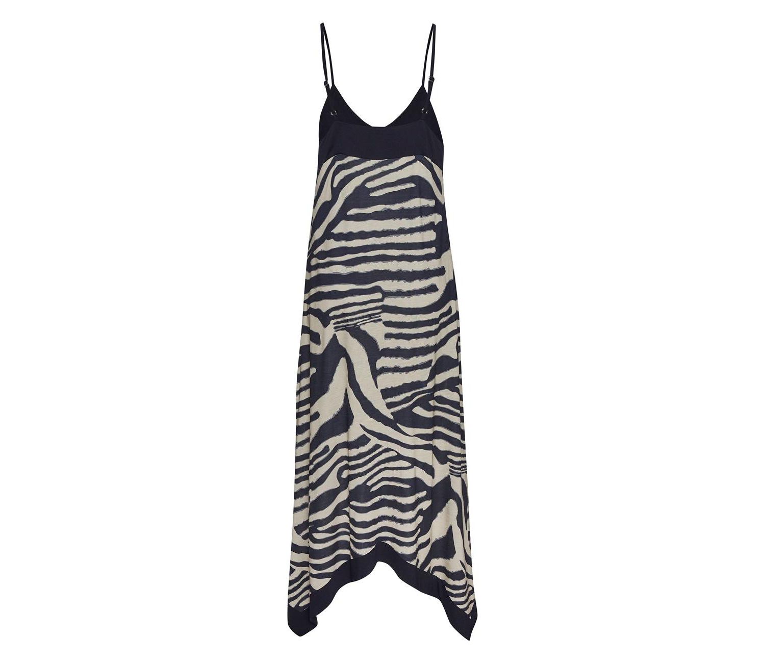 Women's Color-Block Deep V-Neckline Animal-Print Midi Dress