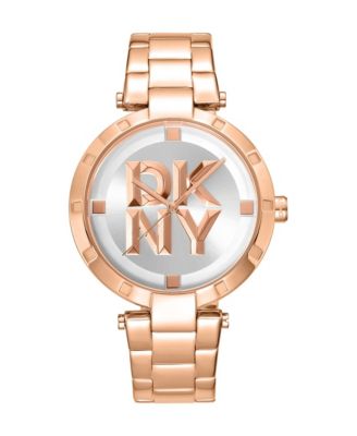 Women's Logo Quartz IP Stainless Steel Bracelet Watch