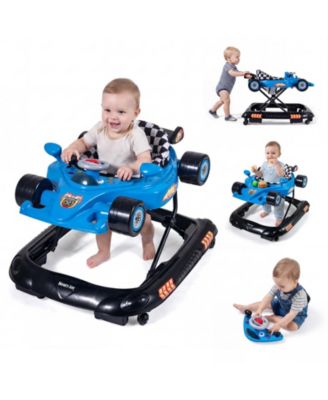 4-in-1 Foldable Baby Walker, Adjustable-Height, 4-Mode