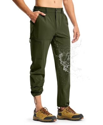 Men's Lightweight Water Resistant Hiking Pants Stretch Quick Dry Outdoor Fishing Travel Pants