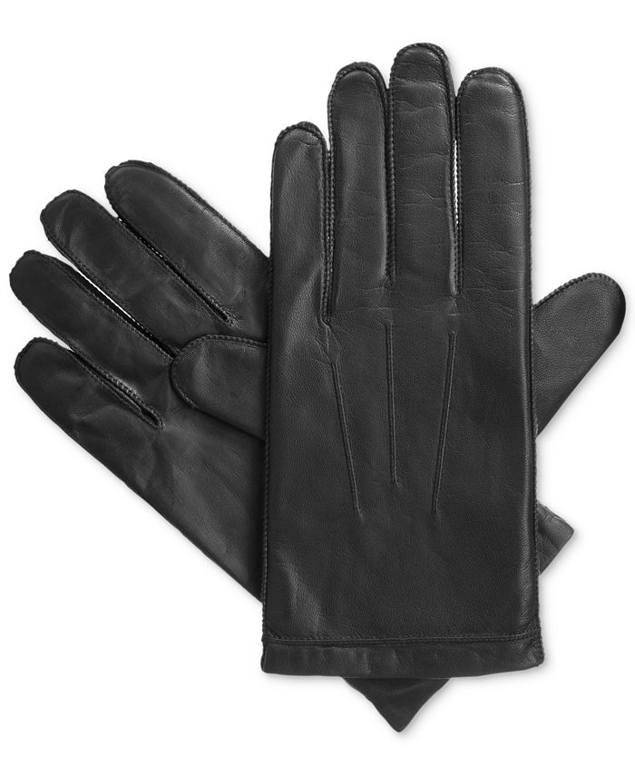 Isotoner Signature Men's Leather Gloves - Macy's