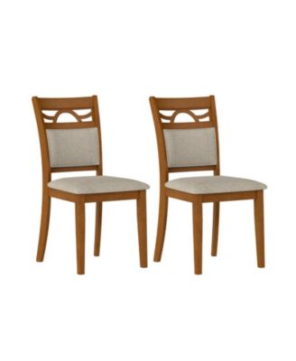 Dining Chairs Set of 2 Dining Room Chairs with Rubber Wood Frame