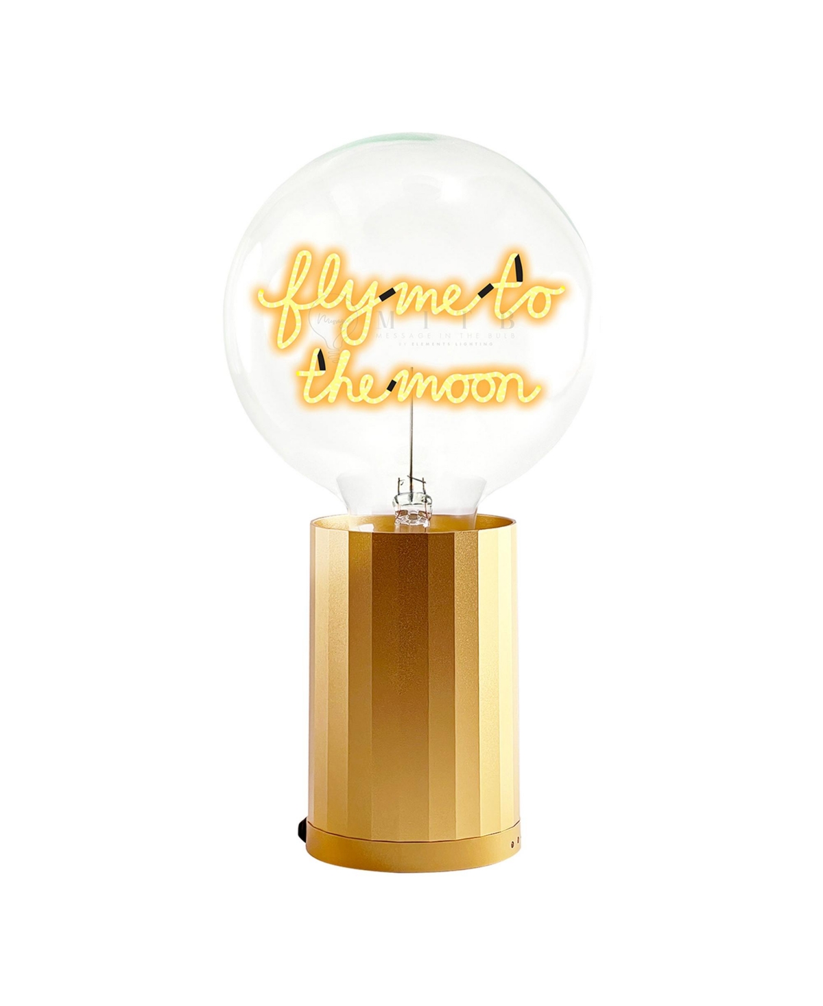 Mitb Bulb Fly Me To The Moon Amber with Base Table Lamp