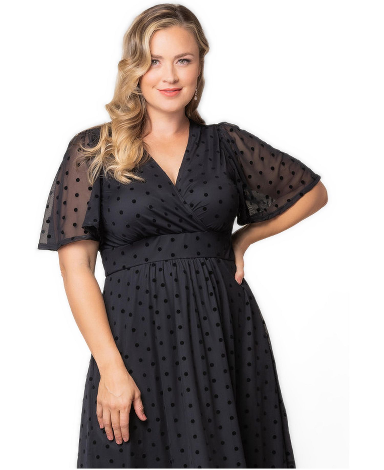 Plus Size Margot Mesh Cocktail Dress