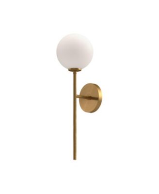 Cassia 1 Head Aged /Clear Glass 1 Light Damp-Rated Wall/Vanity Light