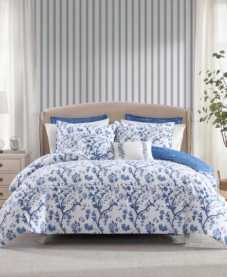 Elise Cotton Reversible 7 Piece Comforter Set, Full/Queen