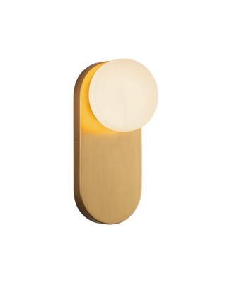 Ariel 12-in Brushed  Glass Socket Damp-Rated Wall Vanity Light