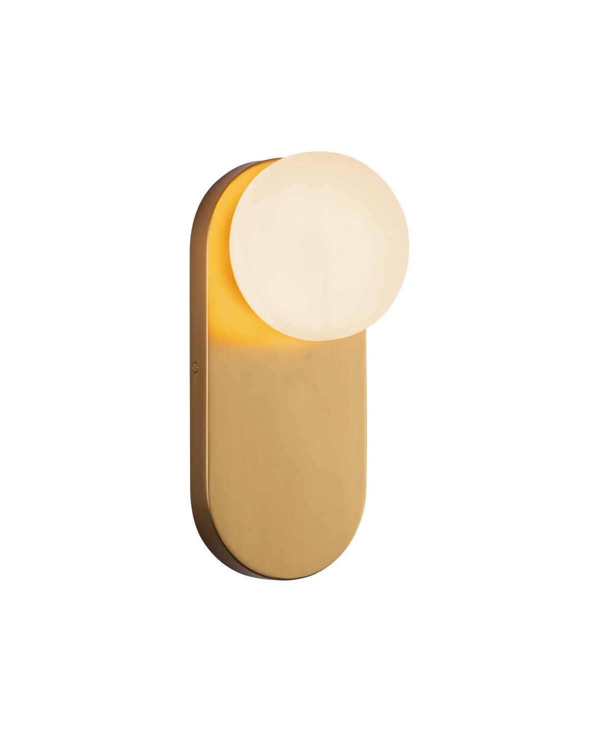 Alora Mood Ariel 12-in Brushed Glass Socket Damp-Rated Wall Vanity Light