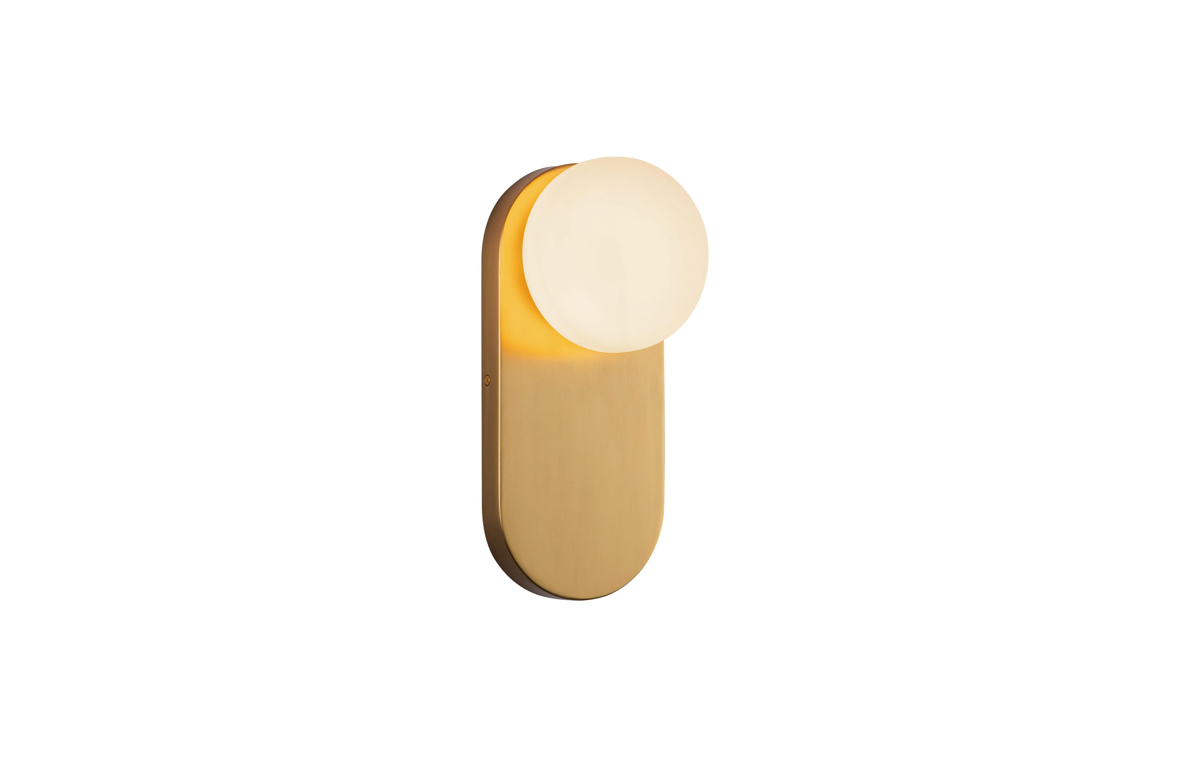 Alora Mood Ariel 12-in Brushed Glass Socket Damp-Rated Wall Vanity Light