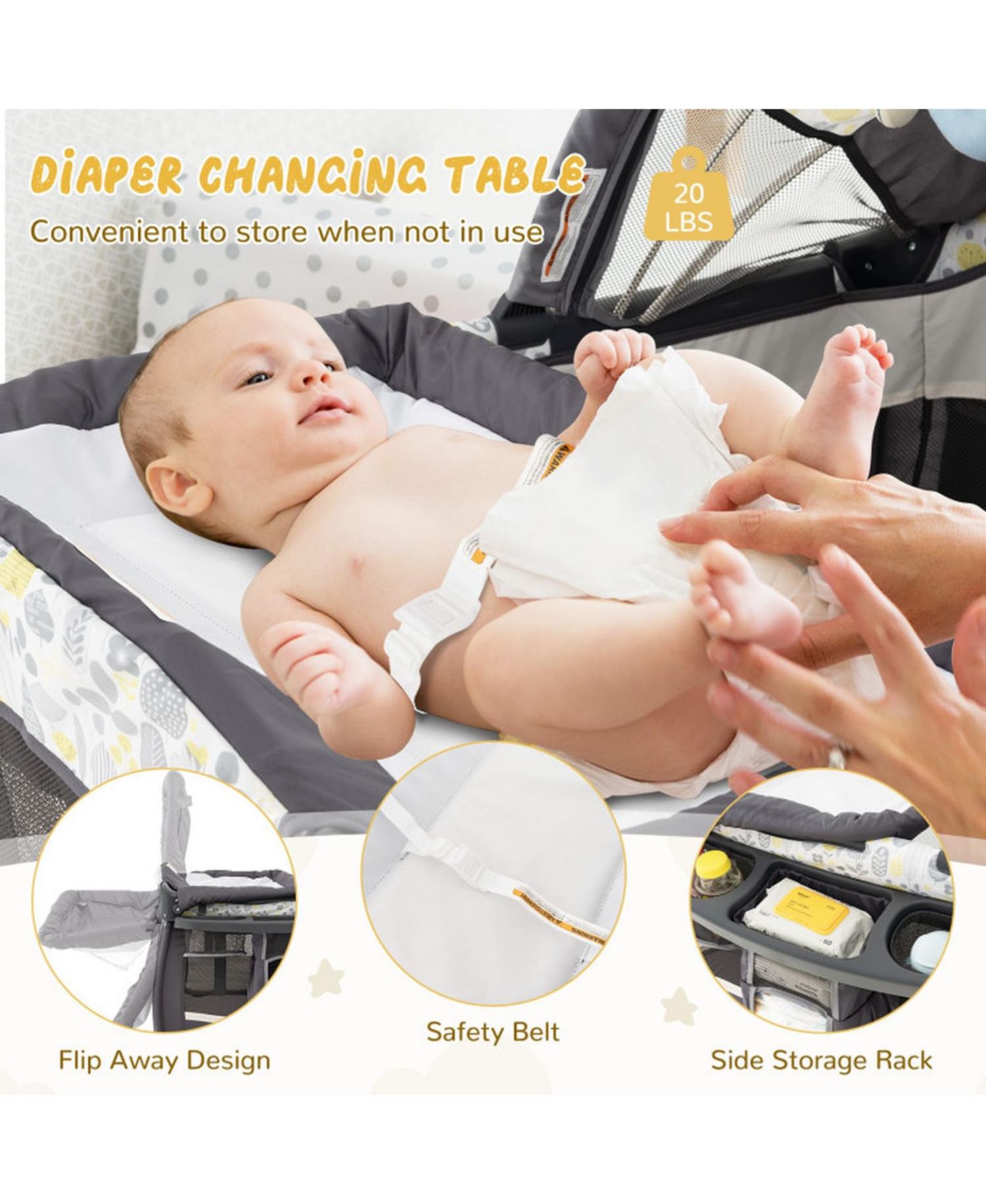 Bassinet-to-Playpen Nursery Center, Four Modes, Portable