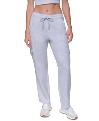 Women's Metallic Bubble Logo Mid-Rise Tapered Leg Cargo Pants
