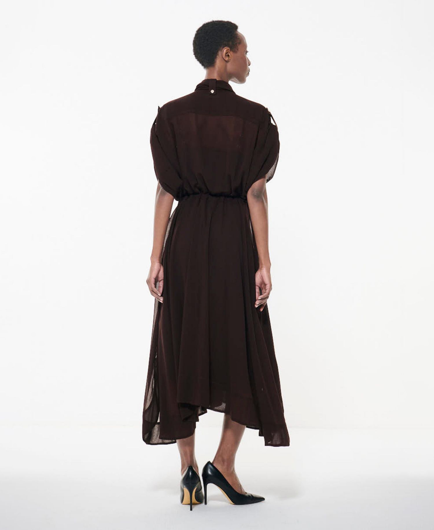 Women's Patch Pocket Drawcord Waist Dress