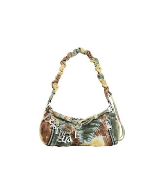 Tie-Dye Denim Crossbody Shoulder Bag