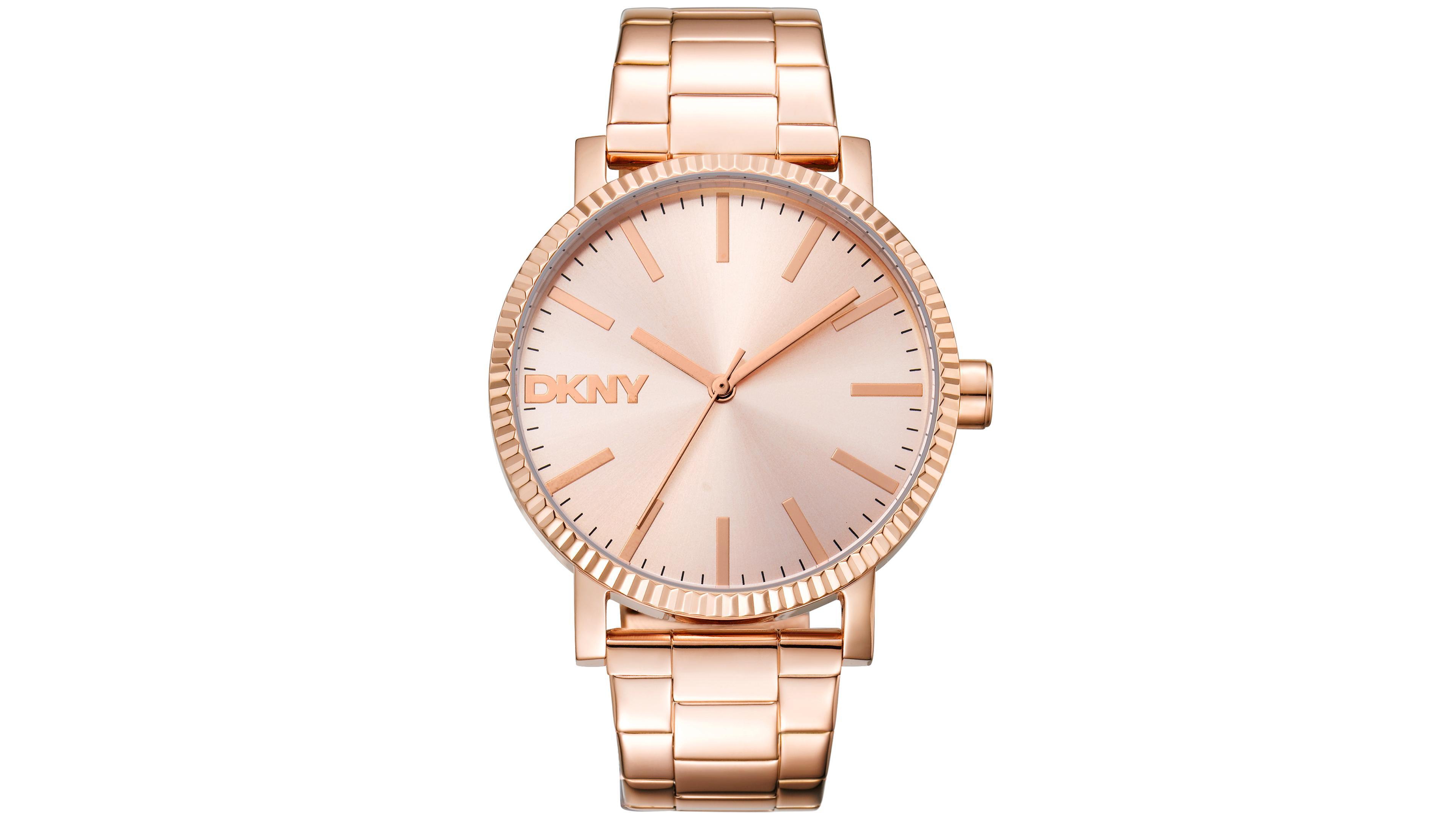 Dkny Women's Urban Soho Maxi Quartz Water-Resistant Rose-Gold-Tone Stainless Steel Bracelet Watch, 40mm