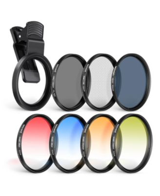 52mm Graduated-Color Camera Filter Set for Phones and DSLRs