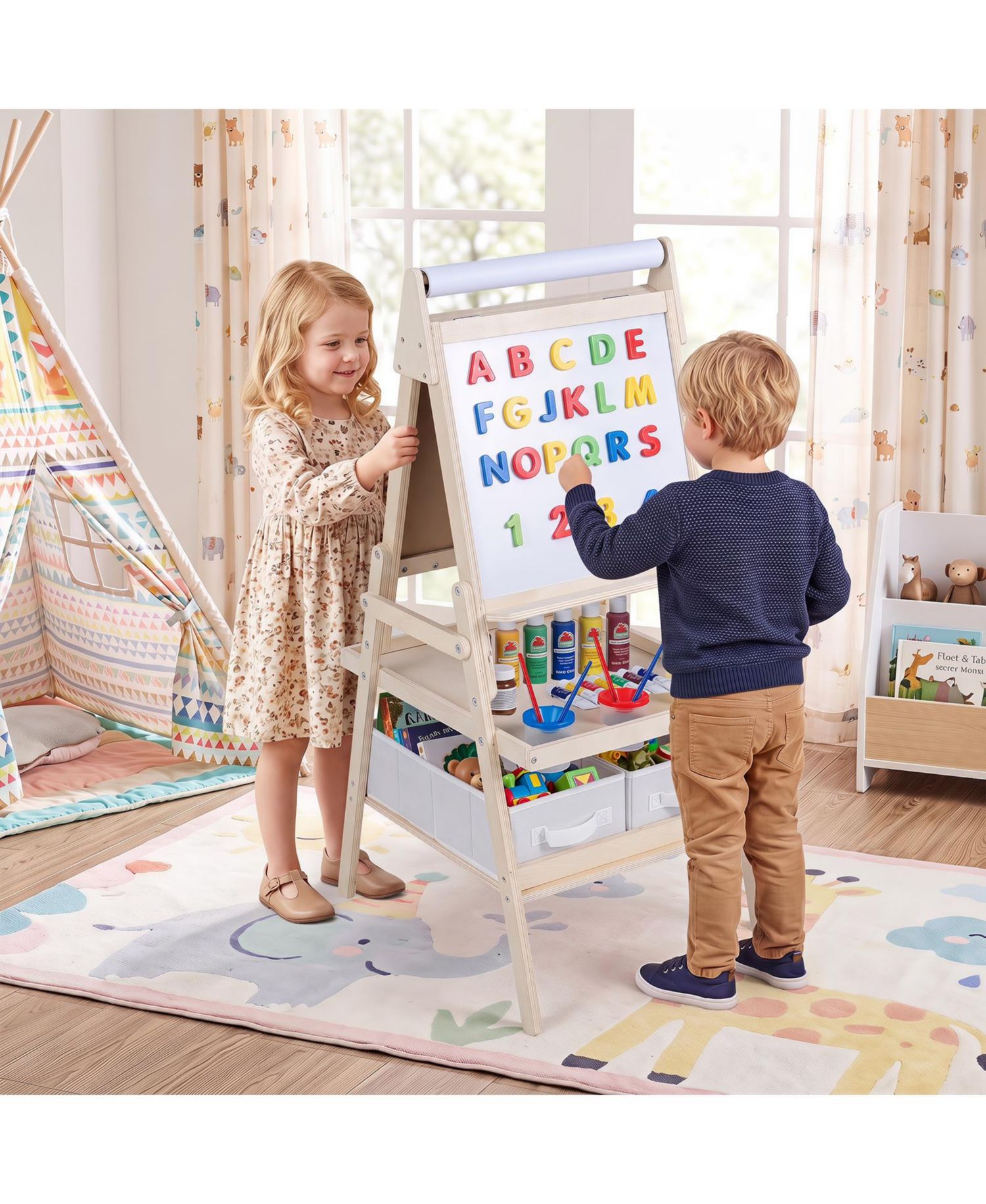 Ages 3+ Double-Sided Magnetic Easel