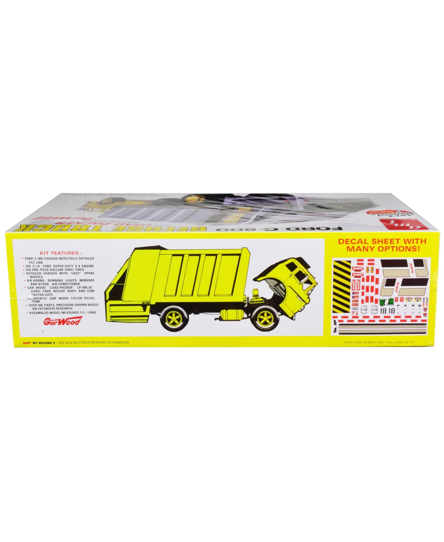 Детские конструкторы AMT Ford C-900 GarWood Refuse Garbage Truck with Load-Packer 1/25 Scale 300+ Piece Model Kit, Ages 14+ — фото 2