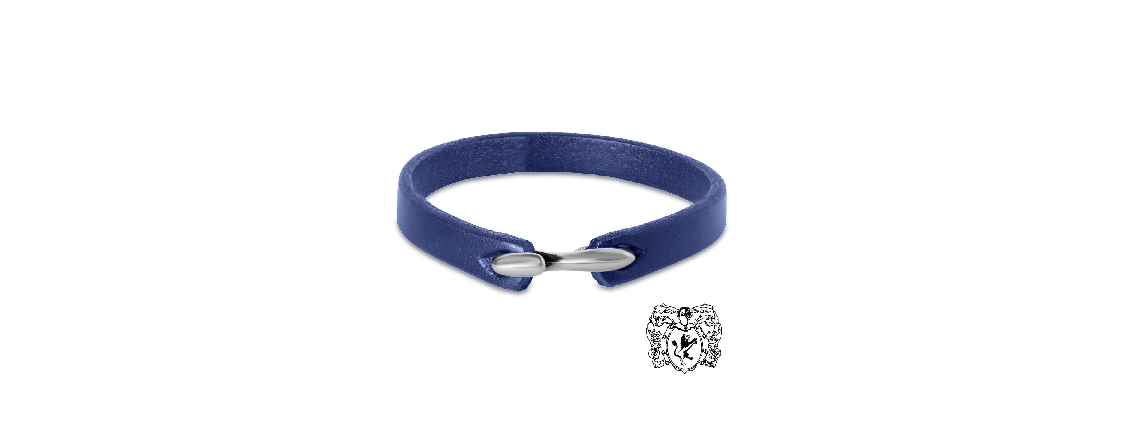 Bruno Magli Men's Refined Genuine Leather and Stainless Steel Bracelet, 8"