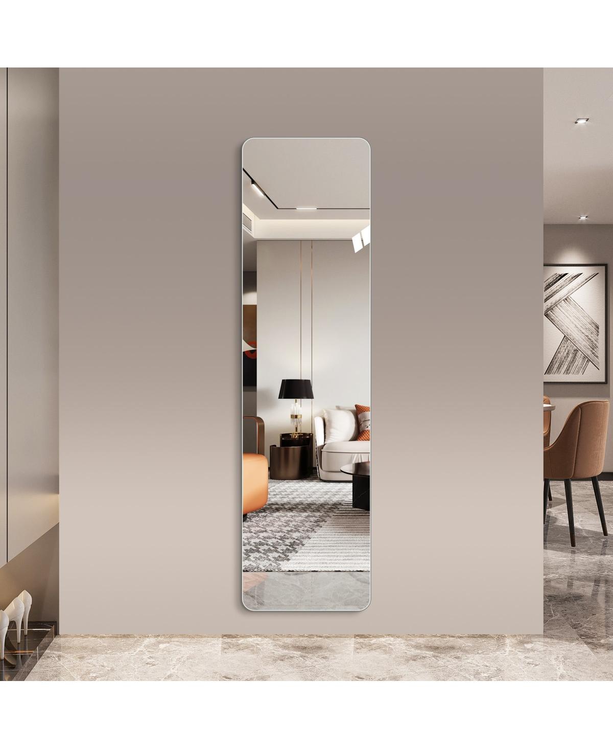 Laoties Full Length Wall Mirror with 5mm Glass Modern Rectangular Dressing Mirror - Silver