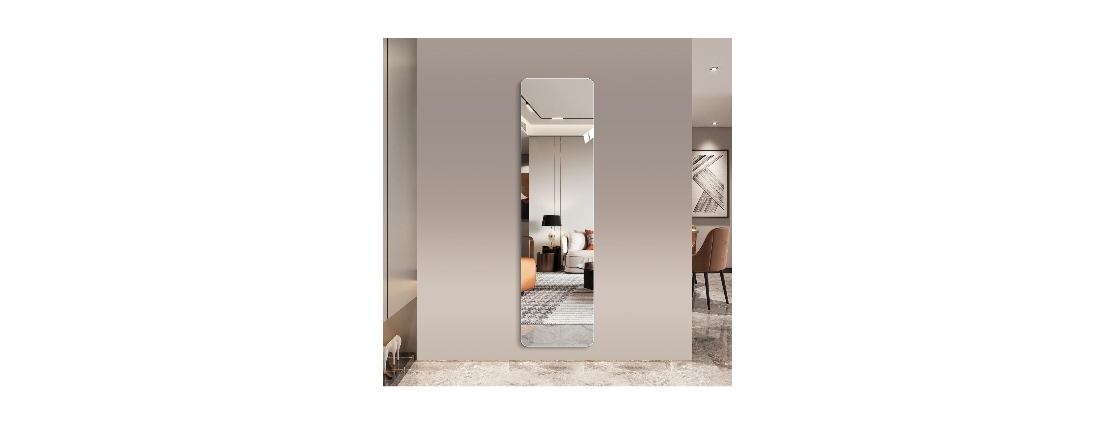 Laoties Full Length Wall Mirror with 5mm Glass Modern Rectangular Dressing Mirror - Silver