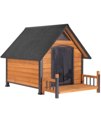 Outdoor Dog House Porch Design with Iron Frame