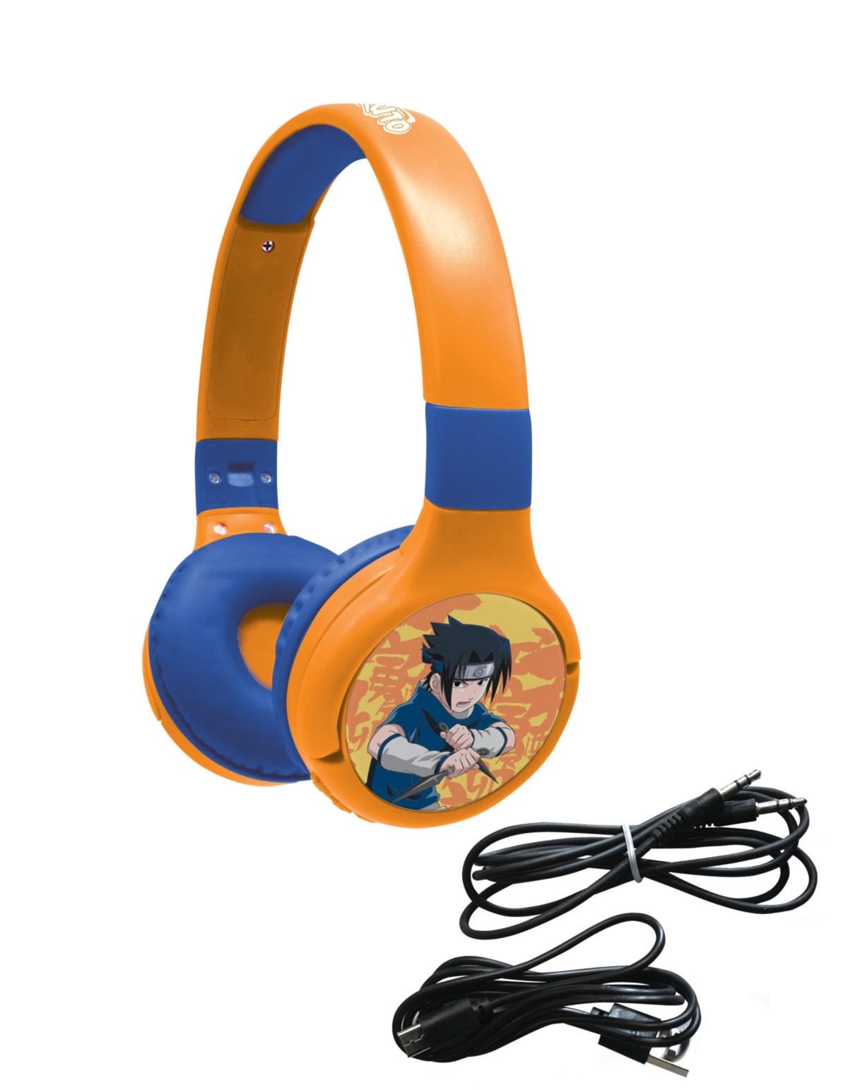 Naruto HPBT010NA 2-in-1 Foldable Headphones with Microphone - Orange