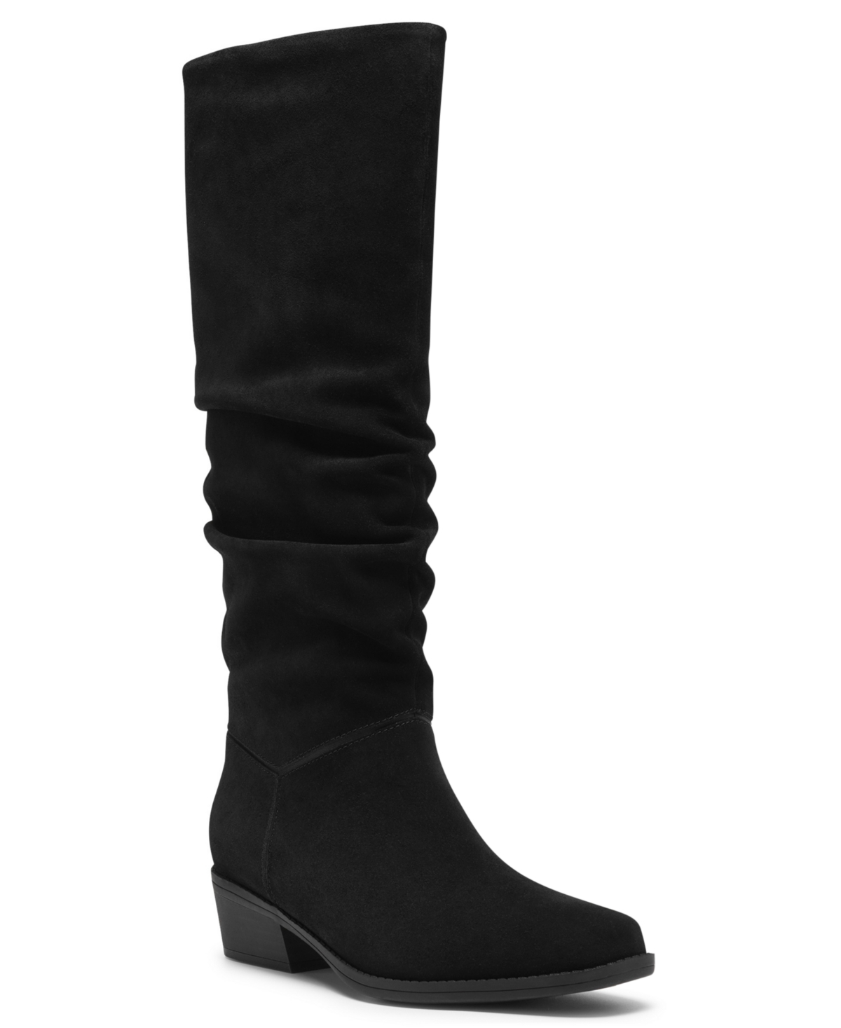 Clarks Danyelle Rose Knee High Square-Toe Suede Boots