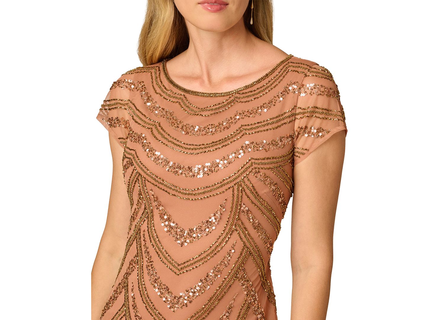 Women's Embellished Godet-Inset Gown