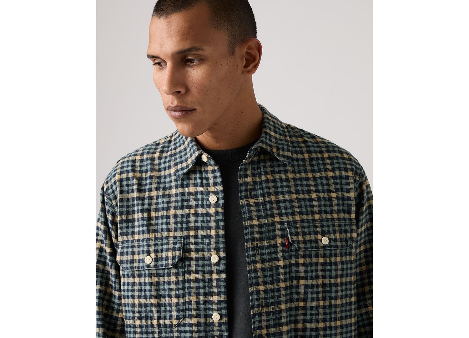 Men's Classic Worker Long-Sleeve Flannel Shirt