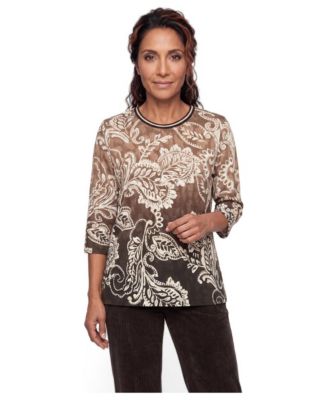 Women's Cotton Crewneck 3/4-Sleeve T-Shirt