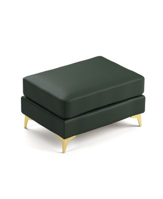 Faux Leather Tufted Modular Chesterfield Ottoman with Metal Legs