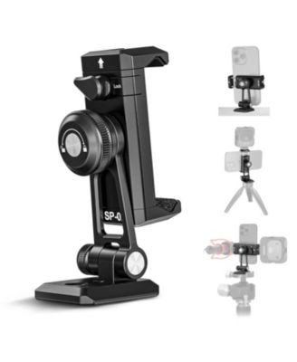 STTP05 Arca Quick Release 360-Degree Rotation & 180-Degree Tilt Metal Phone Tripod Mount Adapter [Compatible with Most Smartphones]