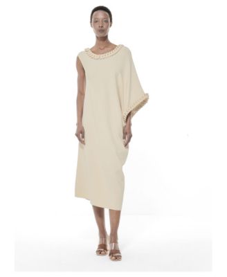 Women's Chain-Detail Knit Asymmetric Dress