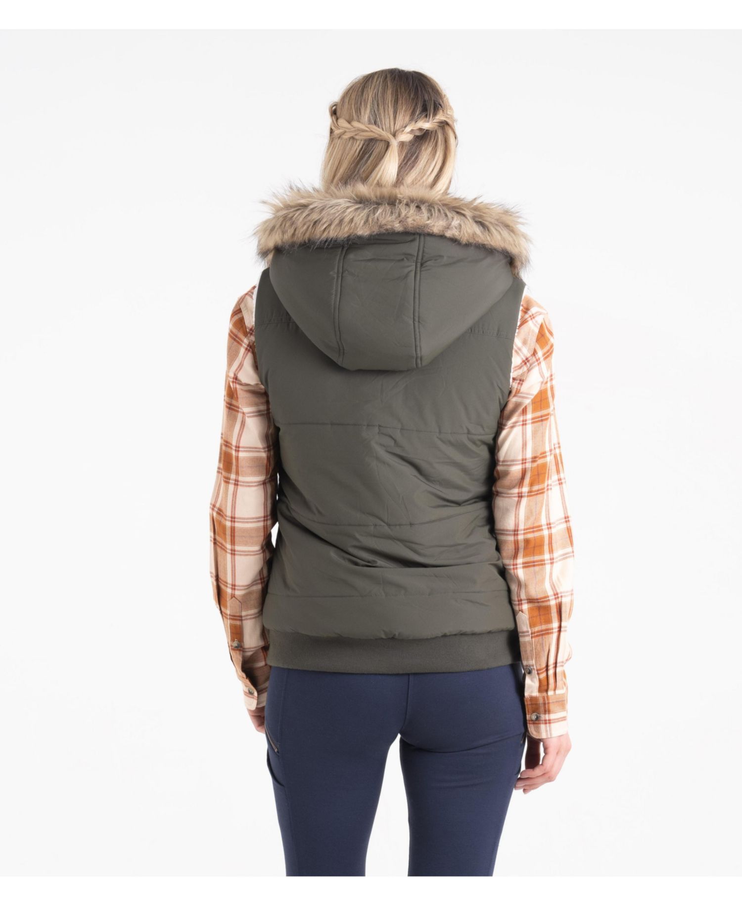 Women's Quilted Toggle Hooded Puffer Vest