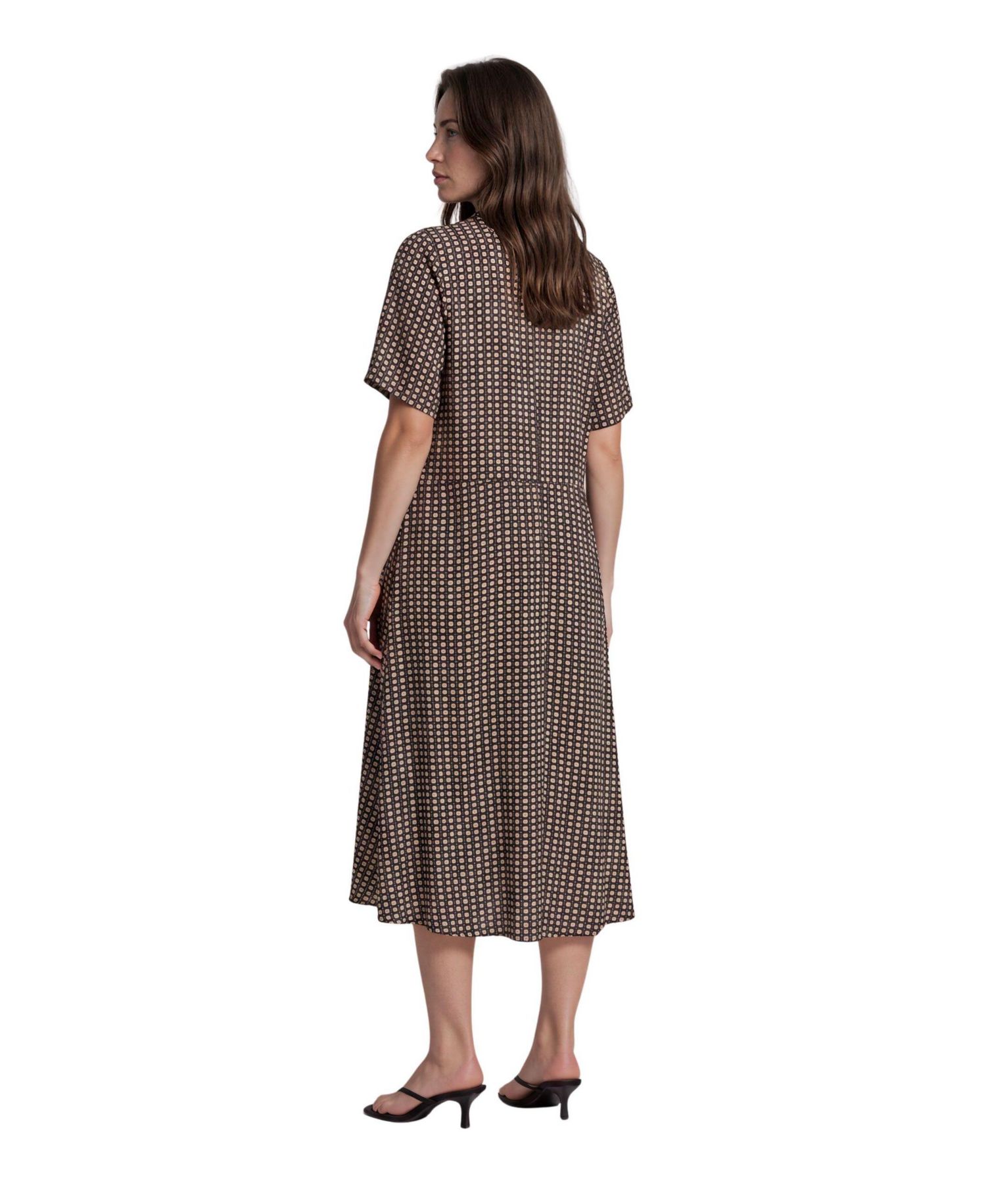 Women's MaNaterinna Short-Sleeve Collared A-Line Midi Dress