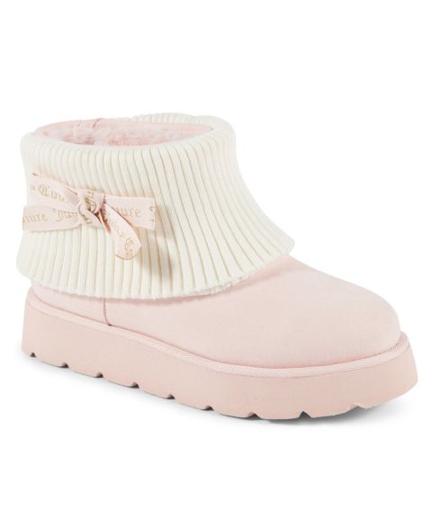 Женские ботинки Juicy Couture Pierre Platform Fold-Over Faux Suede Booties, цвет: Пудровый