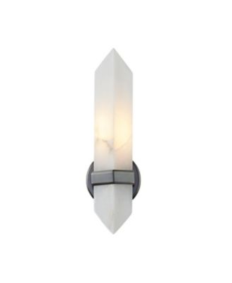 Valencia 5-in Alabaster 1 Light Damp-Rated Wall/Vanity Light
