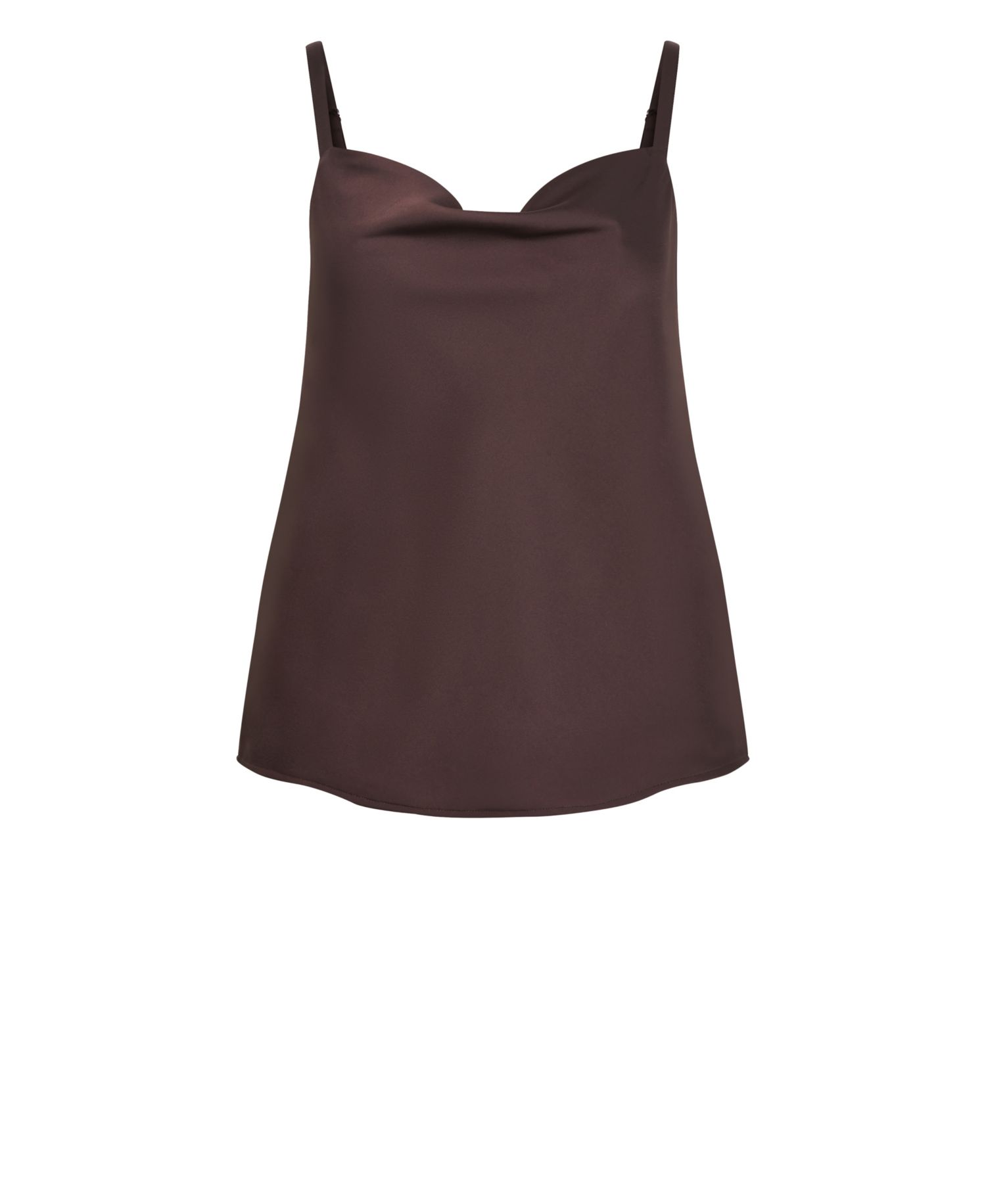 Plus Size Cowl-Neck Satin Relaxed-Fit Camisole