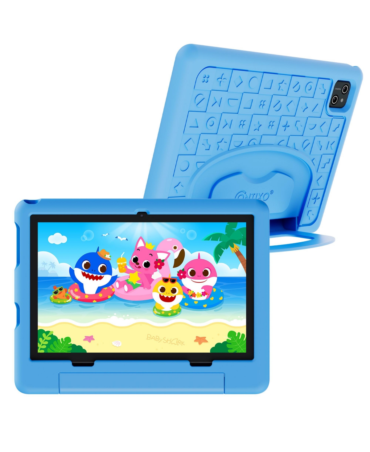 Contixo Pinkfong Baby Shark A10e 10" Kids Tablet with 8 Apps, 32GB Android 16, Parental Controls and Kid-Proof Case