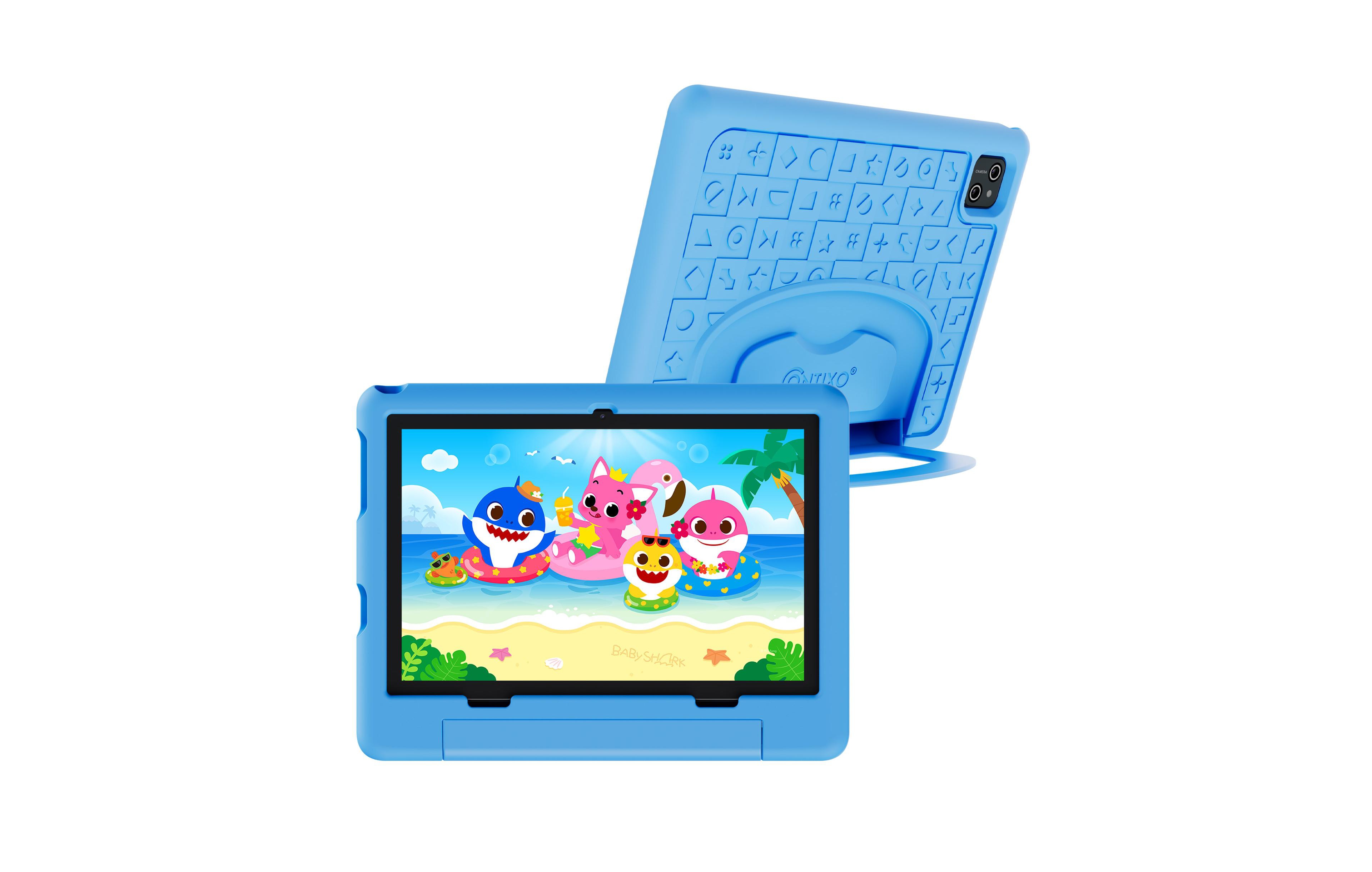 Contixo Pinkfong Baby Shark A10e 10" Kids Tablet with 8 Apps, 32GB Android 16, Parental Controls and Kid-Proof Case