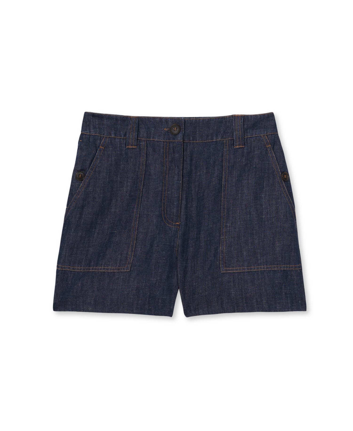 Women's Ashby High-Waisted Linen Chambray Shorts