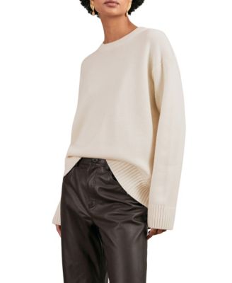 Women's Ella Oversized Drop-Shoulder Wool-Cashmere Blend Crewneck Sweater