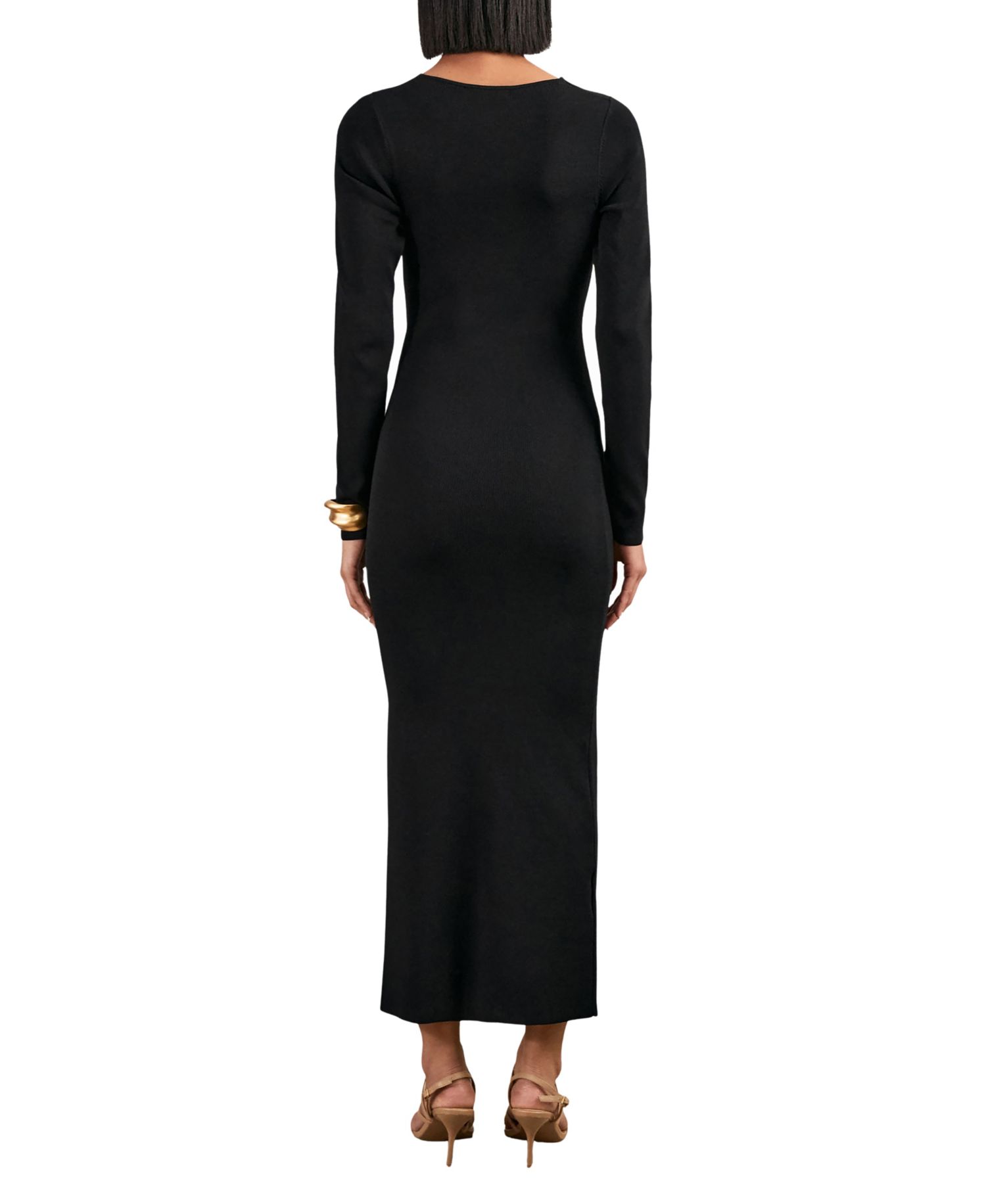 Women's Sophia Long-Sleeve V-Neck Midi Wrap Dress