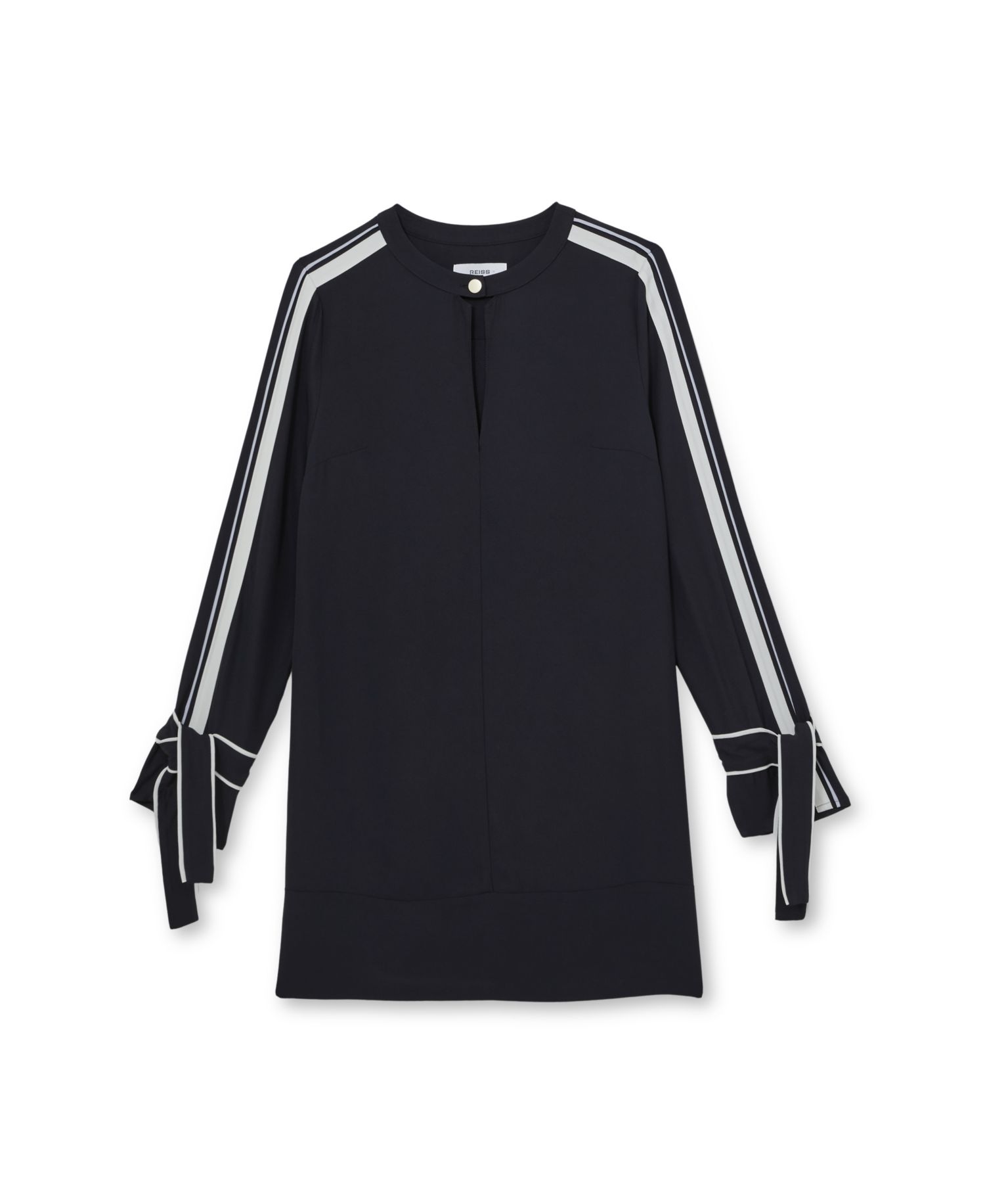 Women's Tammy Long-Sleeve Mini Shift Dress with Contrast Tipping