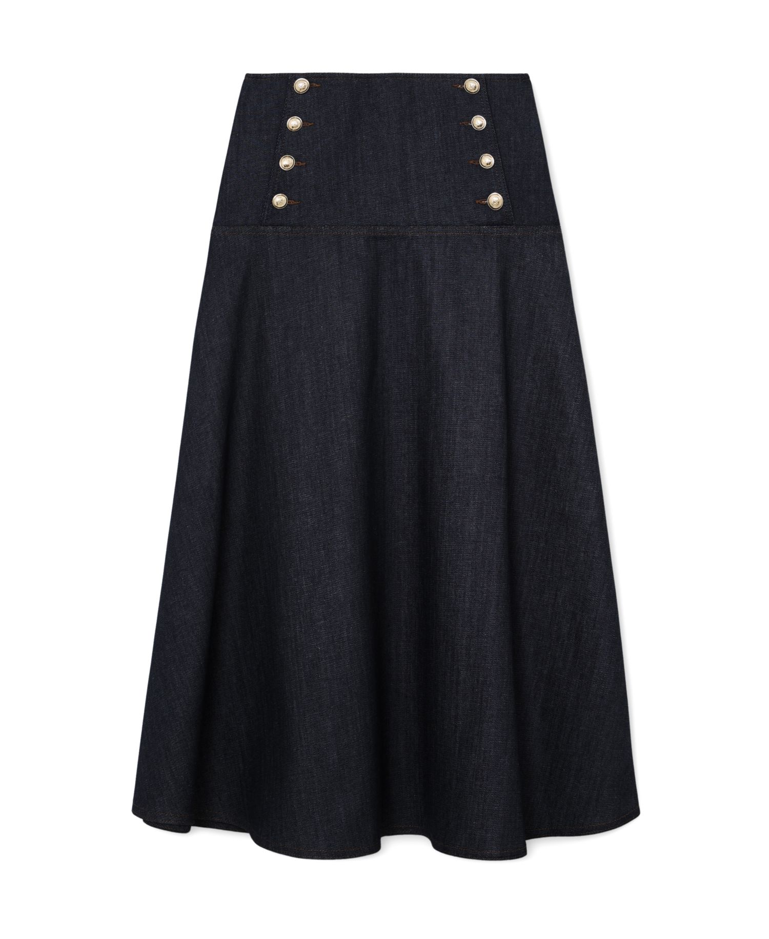 Women's Skylar Denim A-Line Midi Skirt