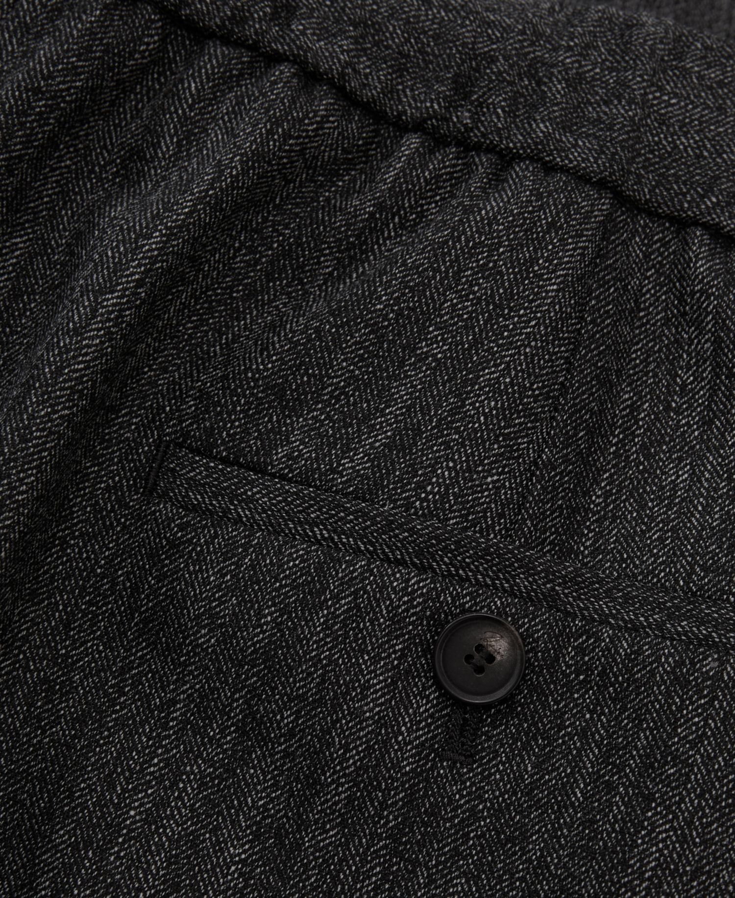 Petite Derby Wide-Leg Pleated Herringbone Pants